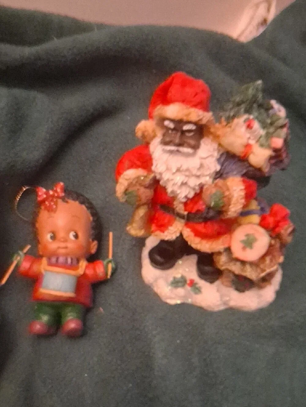 Red and White Santa Figurine Holiday Decor